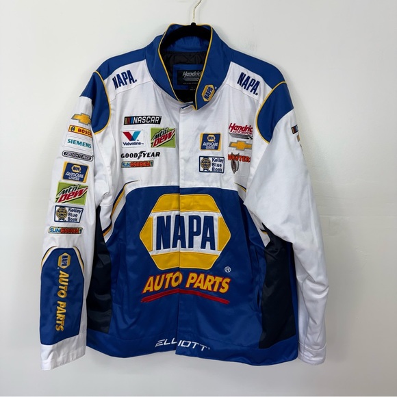 NAPA Auto Parts Blue and White Racing Jacket - Picture 8 of 9